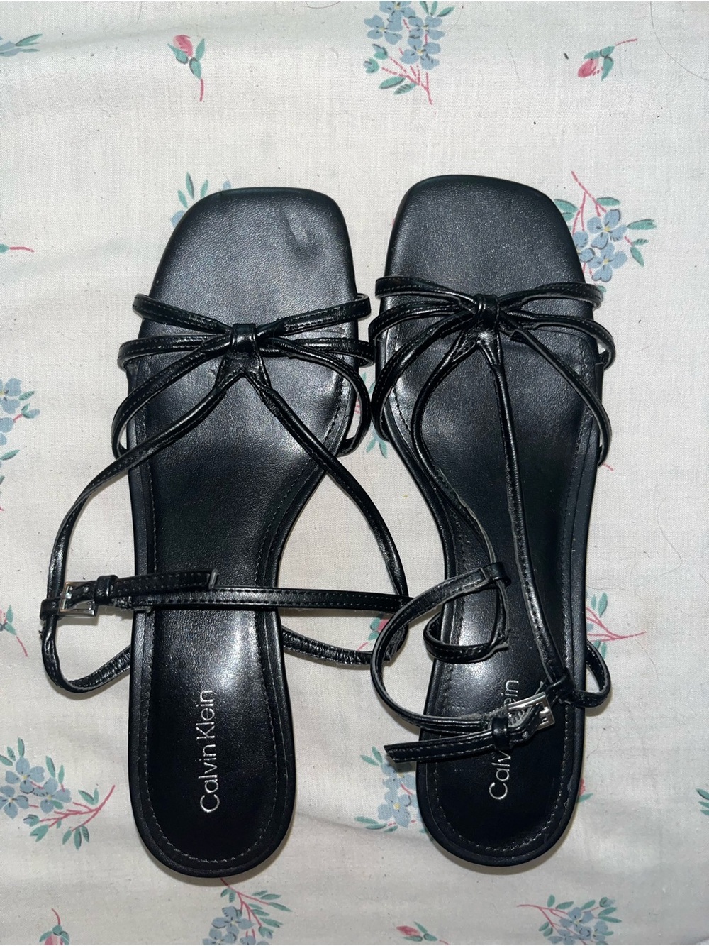 Calvin Klein Black Strappy Heels
